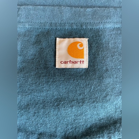 CARHARTT Men's Long Sleeve XL Original Fit T-Shirt Tee Shirt Blue Damaged - Picture 3 of 8